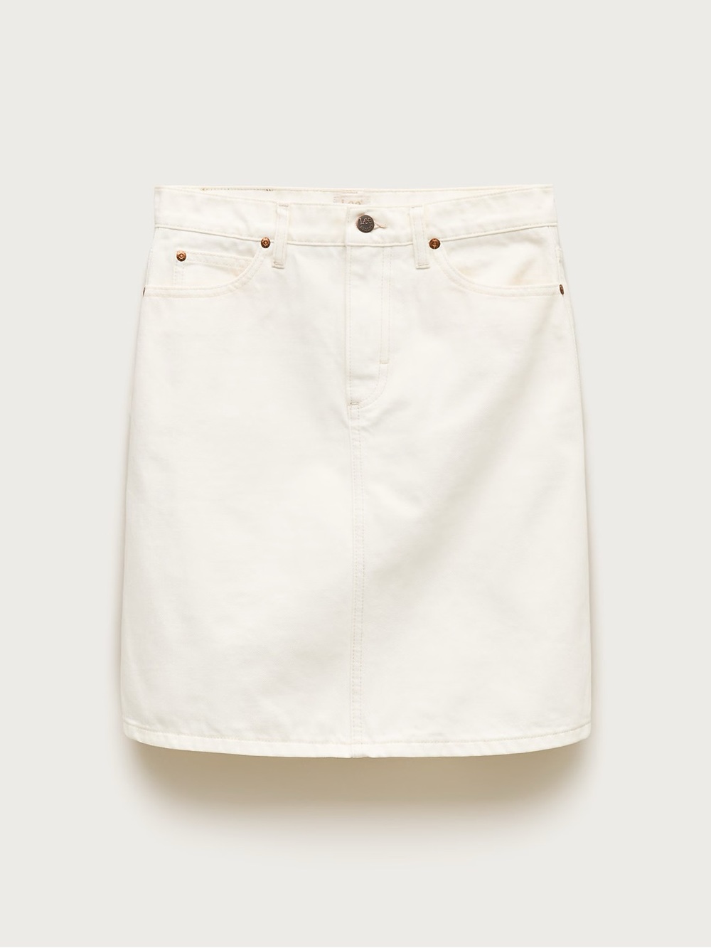 Lee® X J.Crew denim skirt in Vintage White Wash Size 27 NWT $148 CV153 - Picture 7 of 10